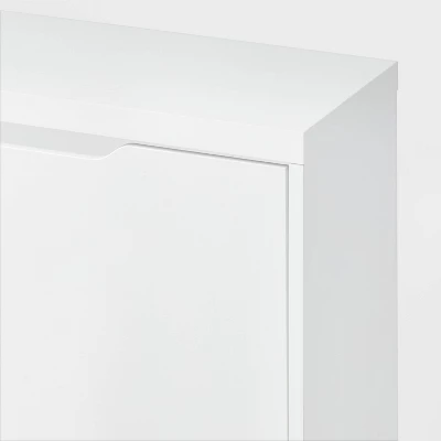 Laminate Pivot Open Shoe Cabinet White - Brightroom™ - Image 2