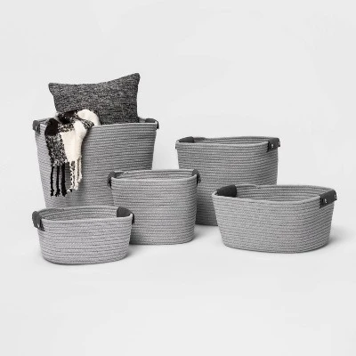 17'' Coiled Rope Tapered Basket Gray - Brightroom™ - Image 3