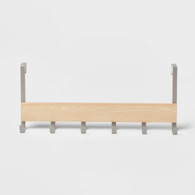 Large Over The Door Hook With Wood 6 Hooks - Brightroom™ - Image 3