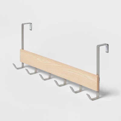 Large Over The Door Hook With Wood 6 Hooks - Brightroom™ - Image 2
