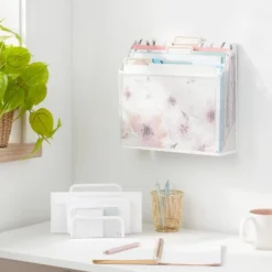 Mesh Hanging File Sorter With Keyholes White - Brightroom™