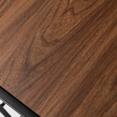 4 Tier Shoe Rack Black Metal With Walnut Wood - Brightroom™ - Image 3