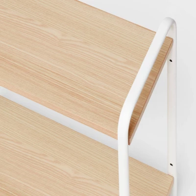 Wood Wall Shelf White Metal - Brightroom™ - Image 2