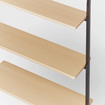 Over The Toilet Storage Black Metal And Wood - Brightroom™ - Image 2