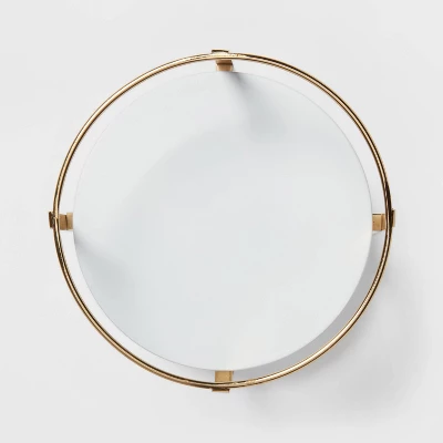 10" X 5.7" Round Metal Countertop Turntable Brass - Brightroom™ - Image 2