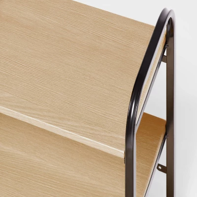 Wood Wall Shelf Black Metal - Brightroom™ - Image 2