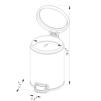 5L Round Step Trash Can - Brightroom™ - Image 4