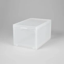 Small Stackable Bins Front Opening Clear Plastic - Brightroom™ -Brightroom GUEST d14984ec d883 4043 91a2 cad190d9ba3c