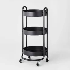3 Tier Round Metal Utility Cart - Brightroom™ -Brightroom GUEST fa8f7cf8 9234 4e96 85ab cc5db6457cae